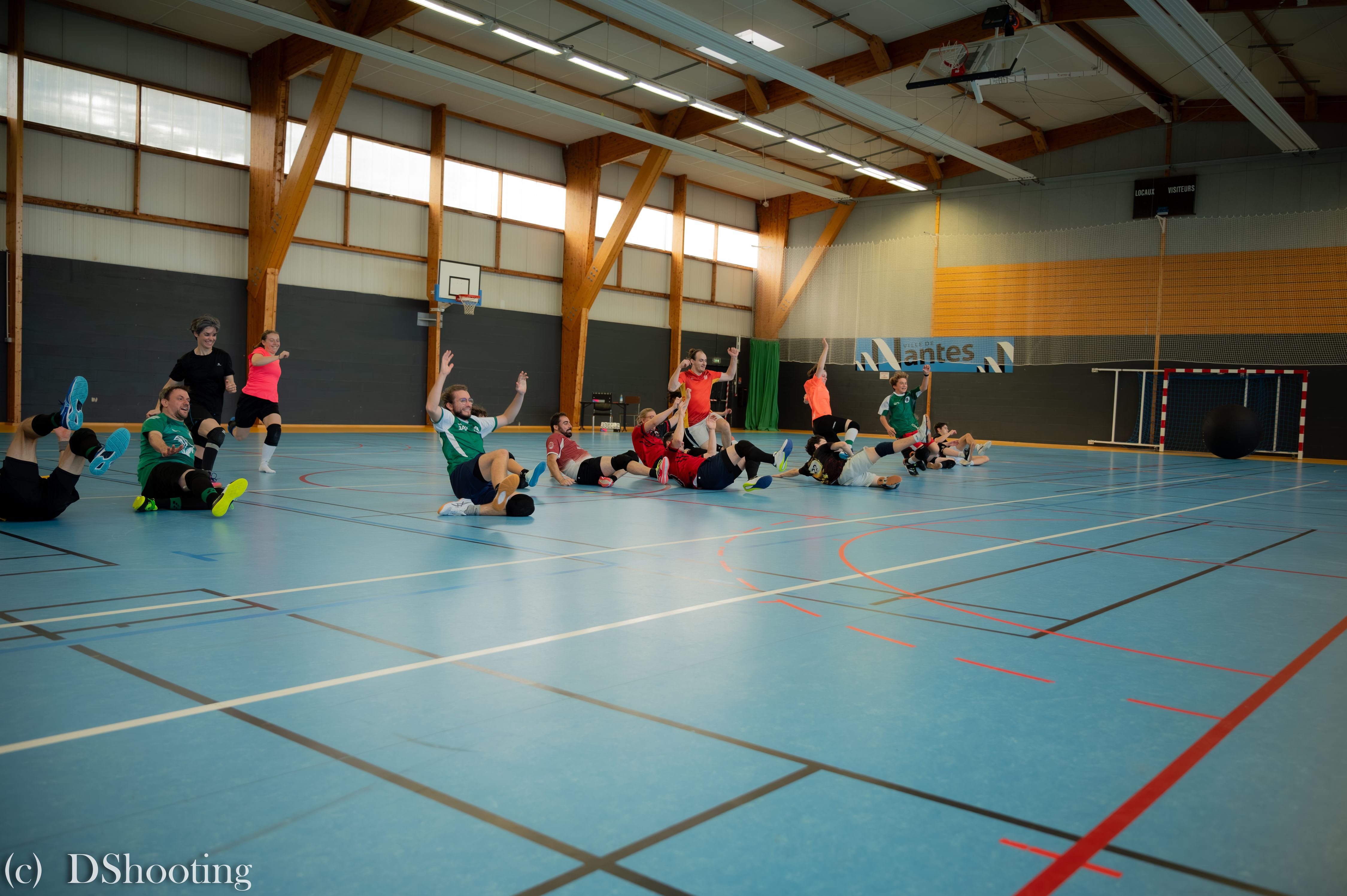 Glissade collective en fin de tournoi