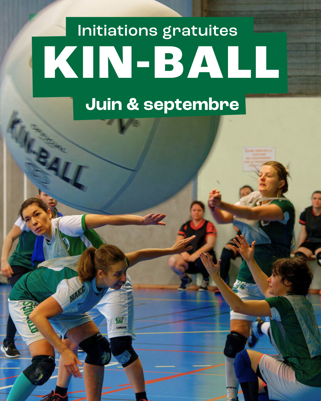 Frappe d'une joueuse de kin-ball